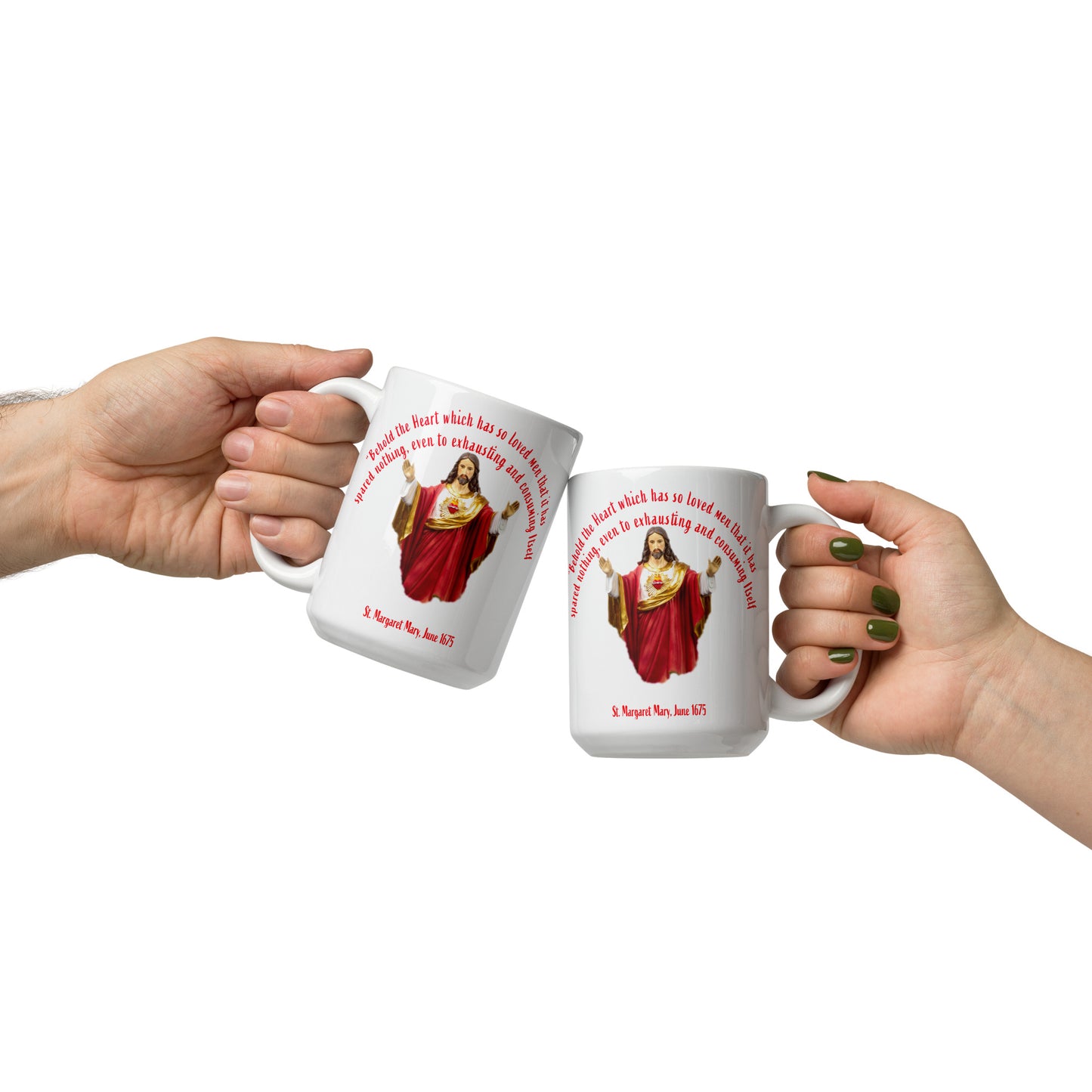Sacred Heart of Jesus - St Margaret Mary, 1675 White glossy mug