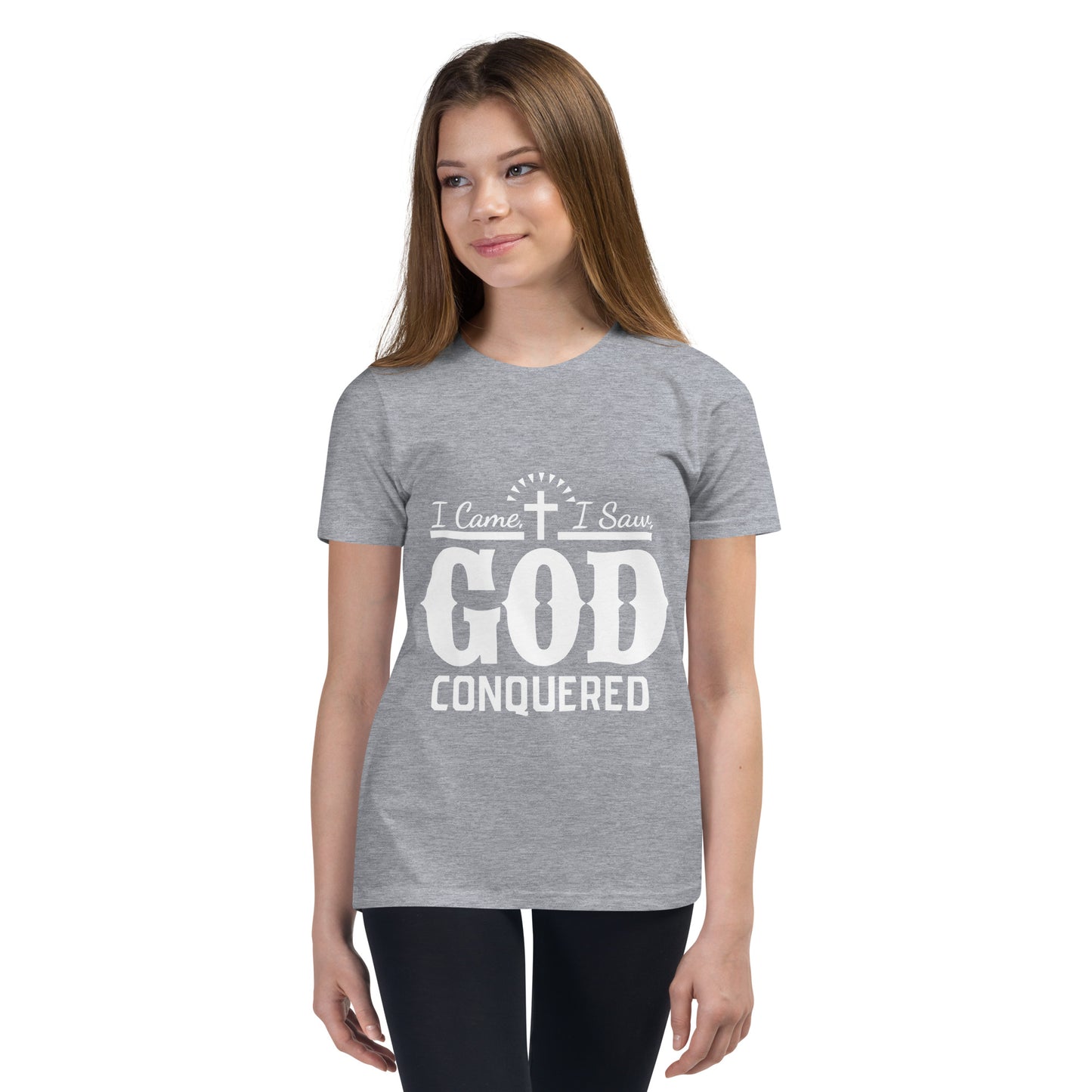 I Came I Saw God Conquered Children's Christian t-Shirt