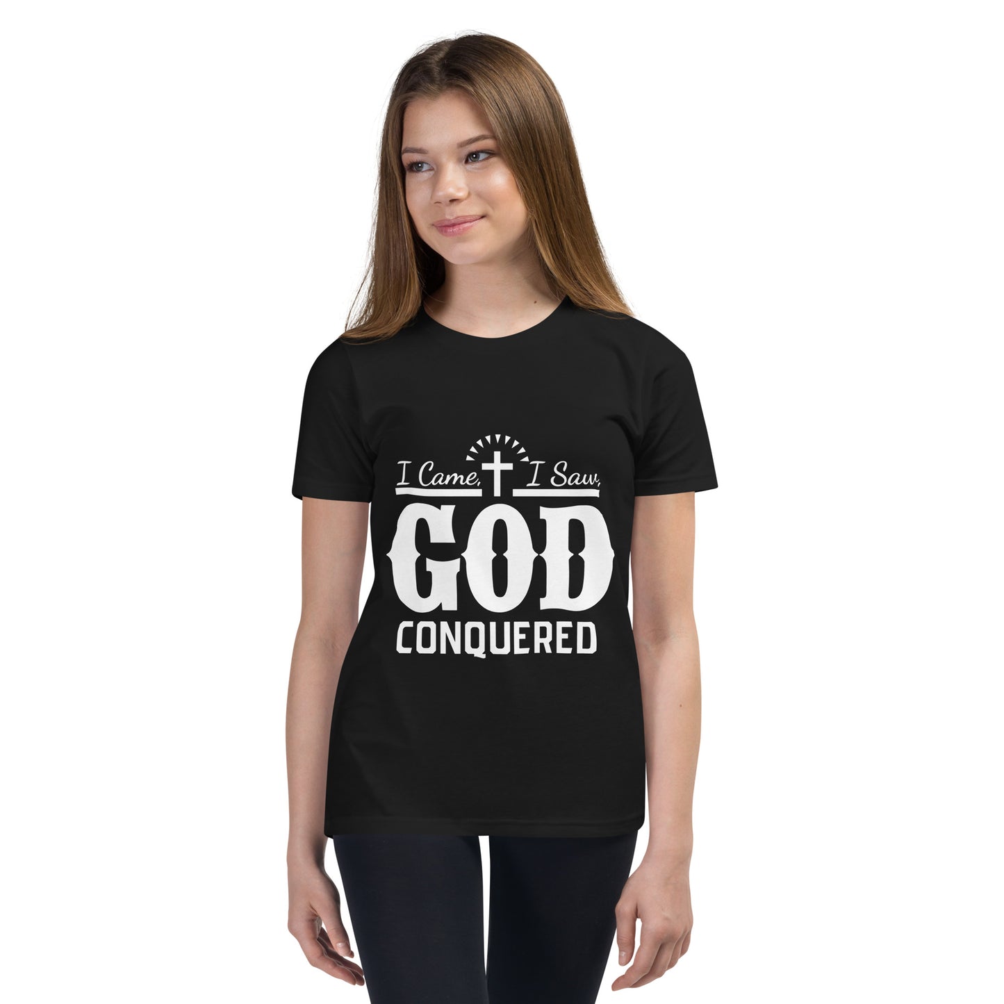 I Came I Saw God Conquered Children's Christian t-Shirt