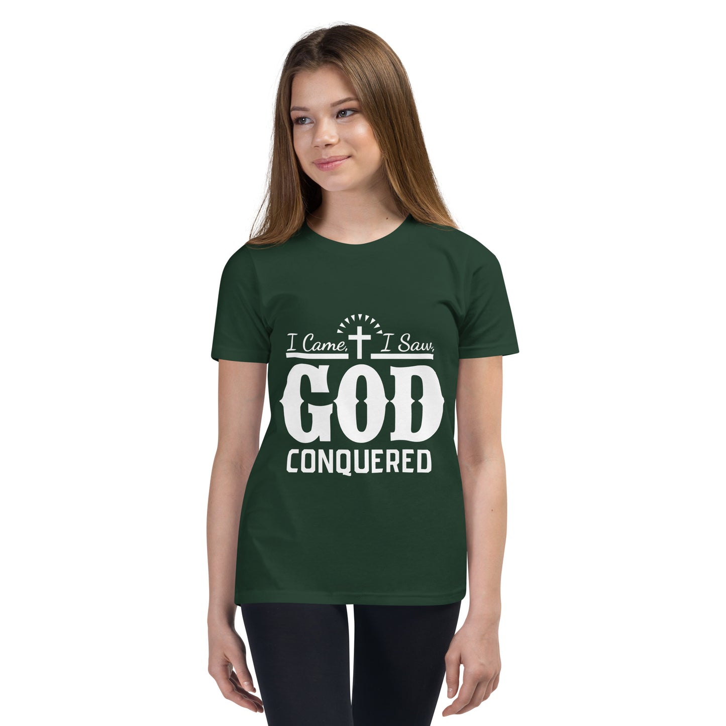 I Came I Saw God Conquered Children's Christian t-Shirt