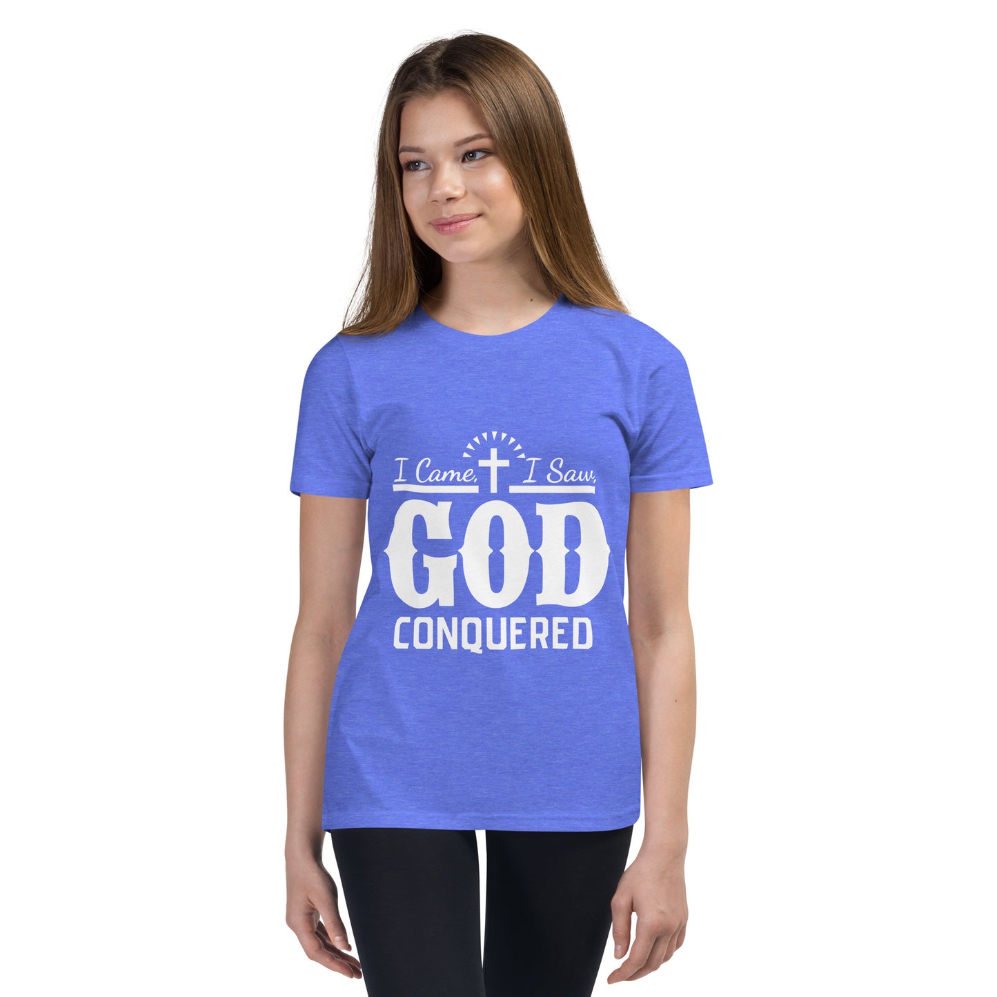 I Came I Saw God Conquered Children's Christian t-Shirt