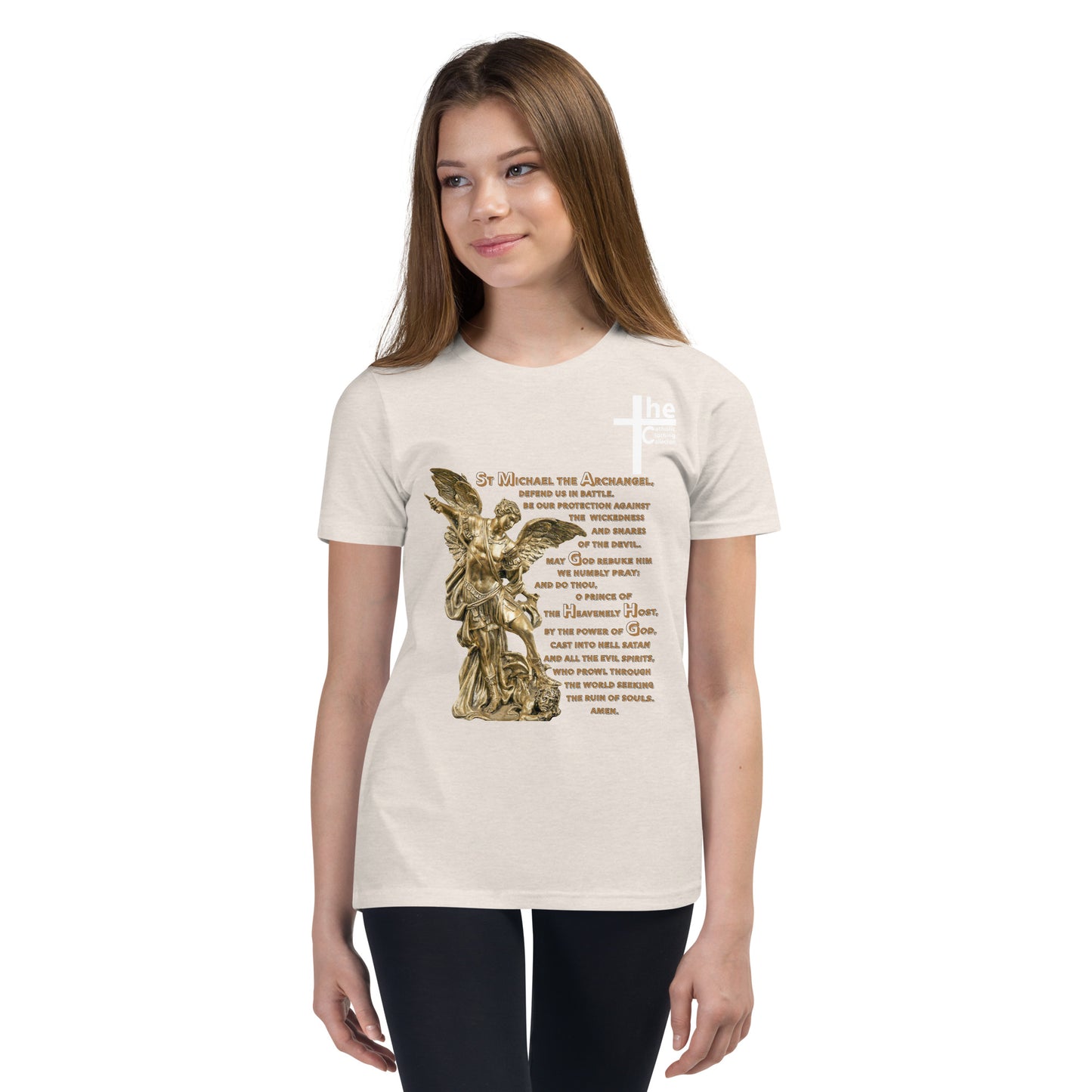 St Michael Archangel with Prayer Children's t-Shirt