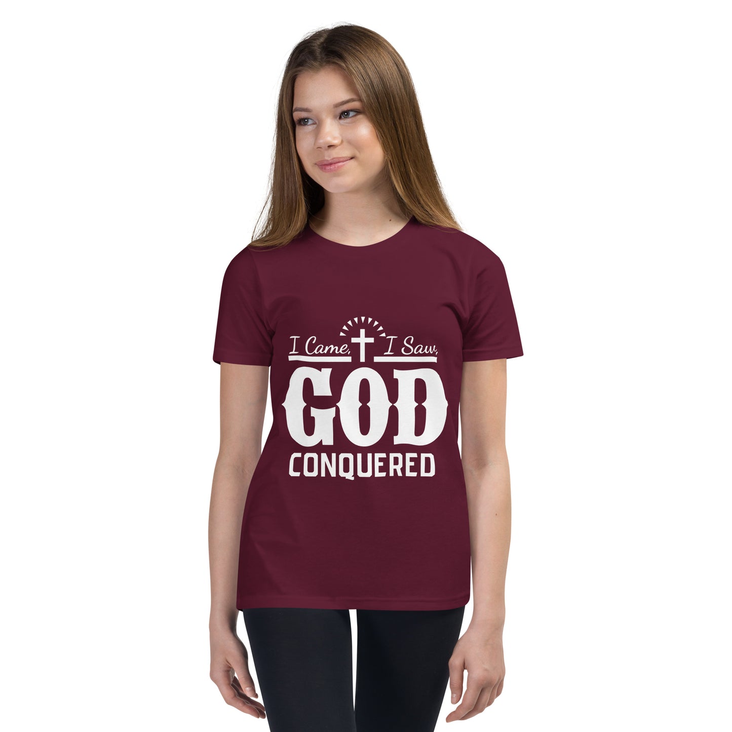 I Came I Saw God Conquered Children's Christian t-Shirt