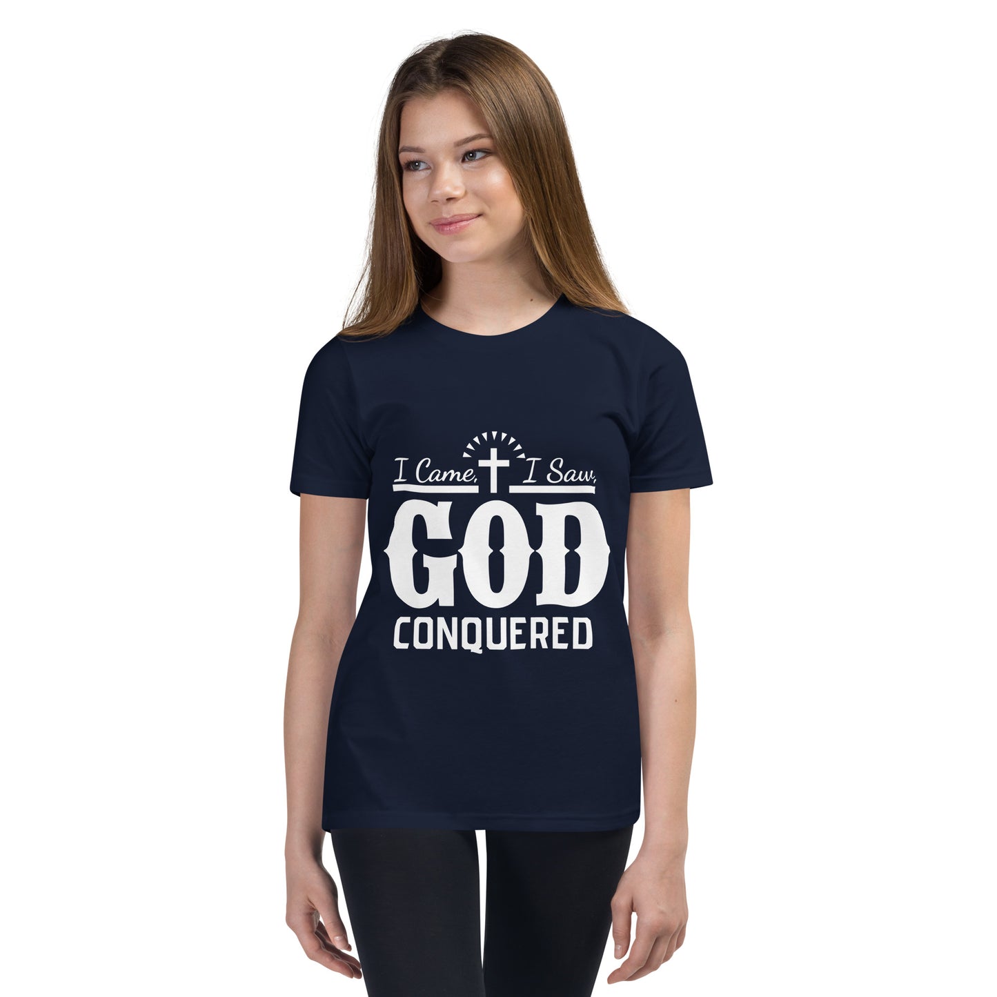 I Came I Saw God Conquered Children's Christian t-Shirt