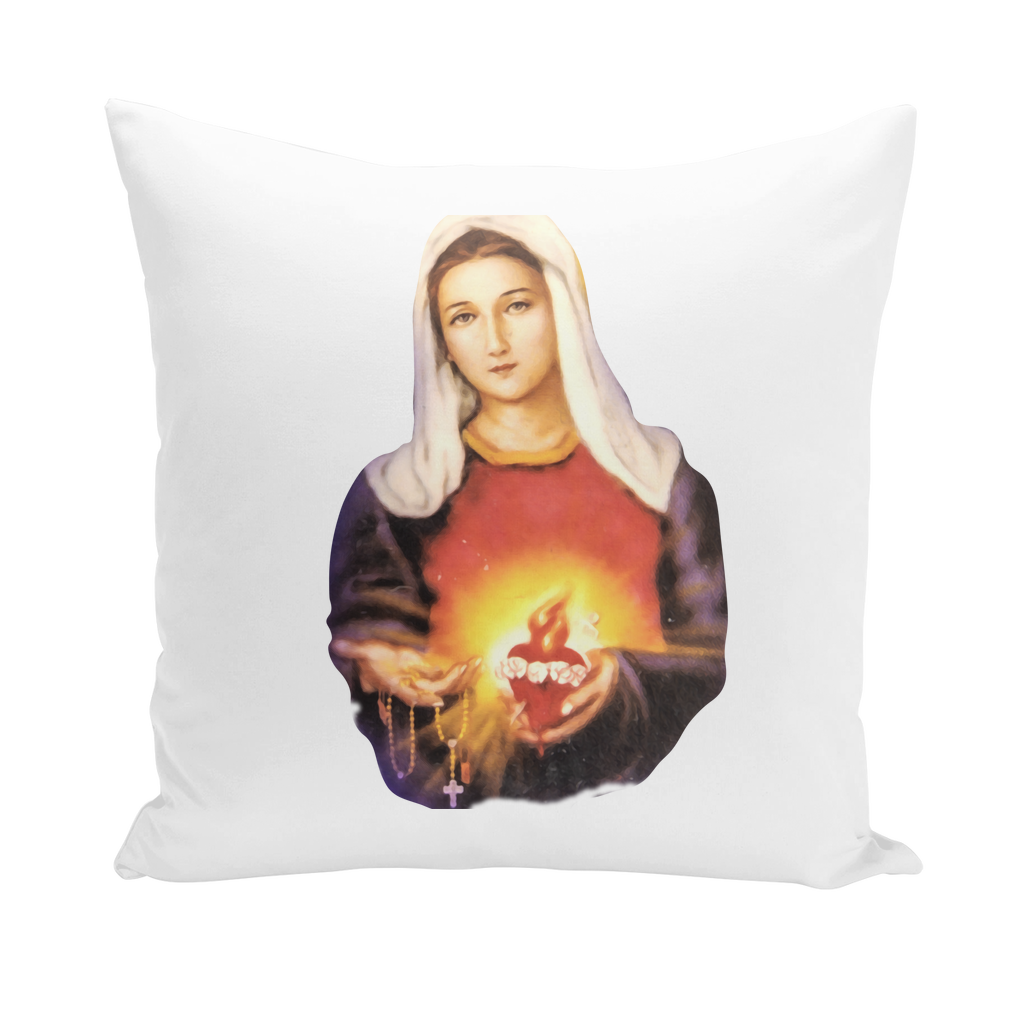 Immaculate Heart of Mary Throw Pillows