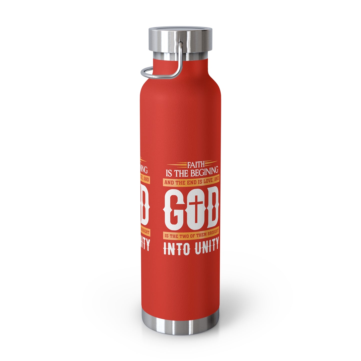 Faith and Love Copper Vacuum Insulated Bottle, 22oz