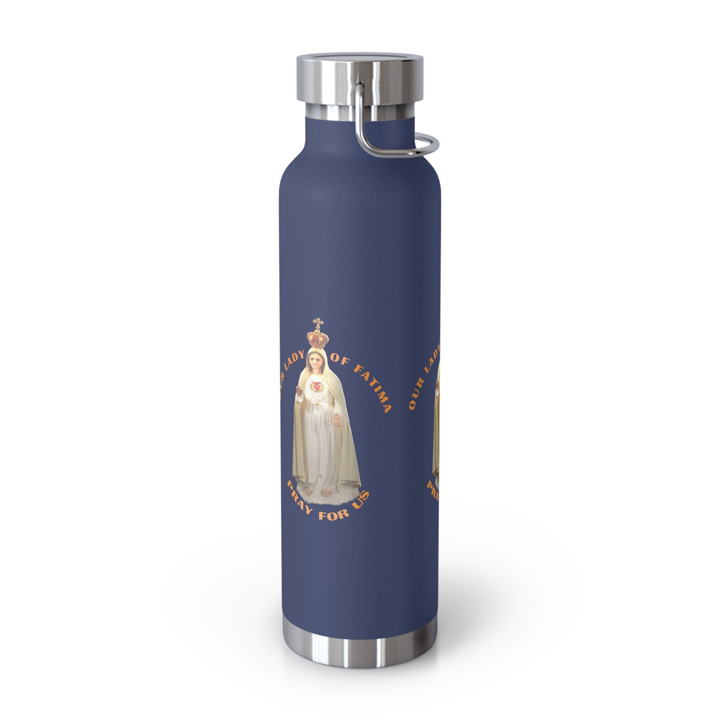 Our Lady of Fatima Pray for Us Copper Vacuum Insulated Bottle, 22oz