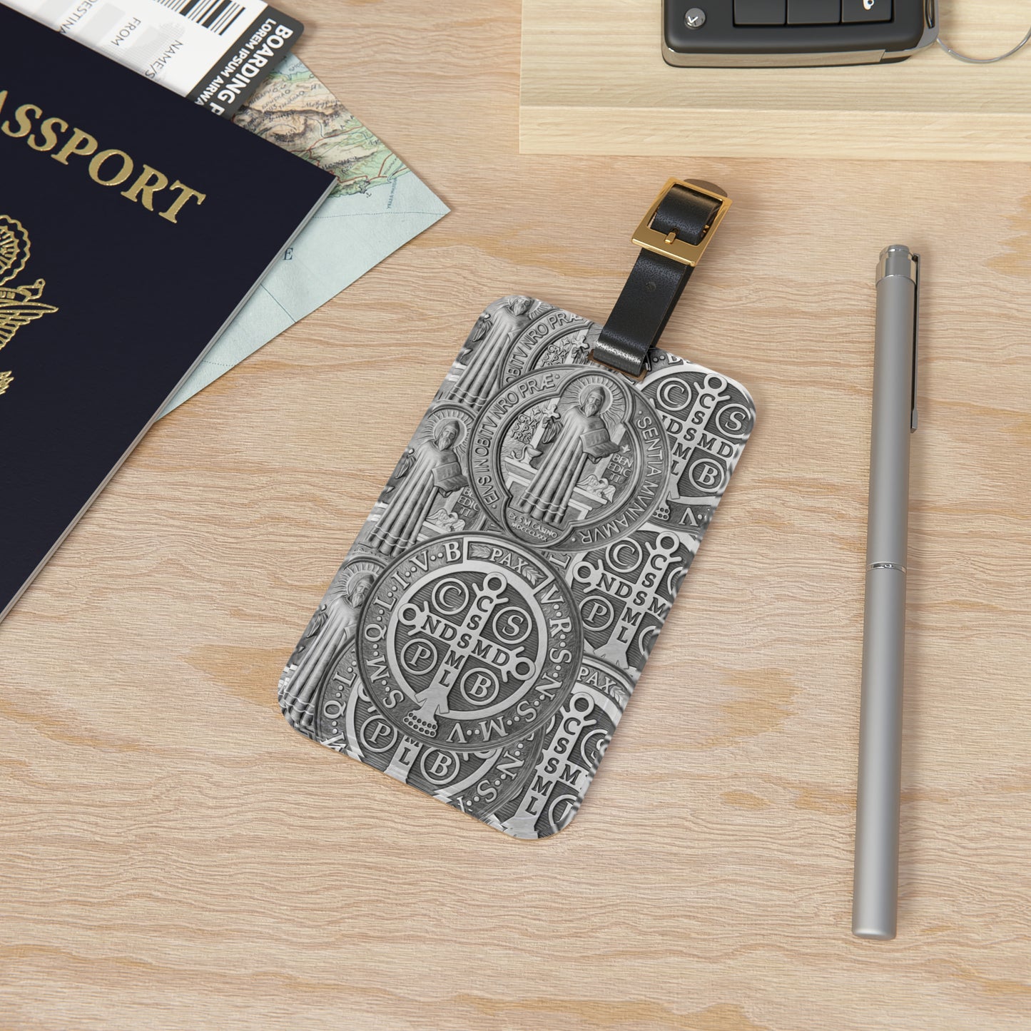 St Benedict Medal Luggage Tag