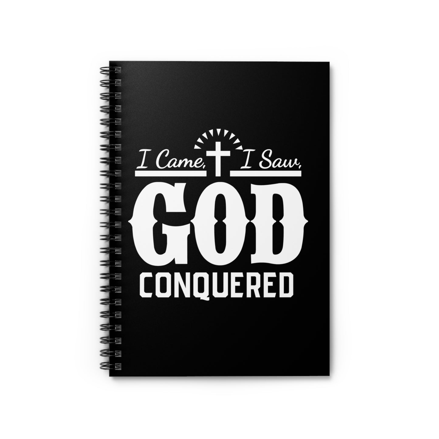 I came, I saw, God Conquered Spiral Notebook - Ruled Line