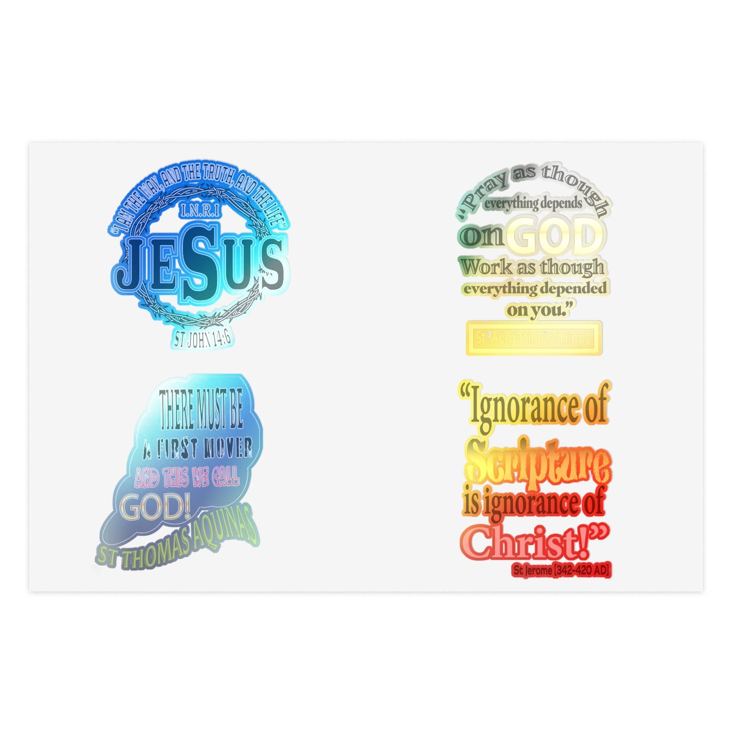 Inspirational Catholic Quotes Sticker Sheets