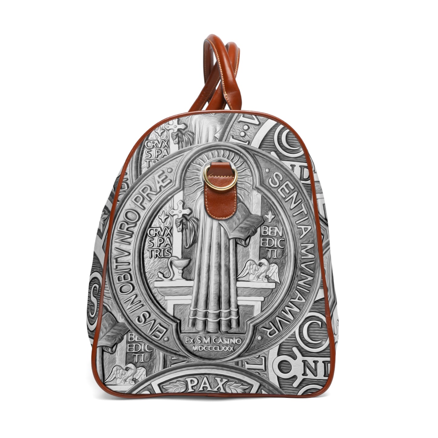 St Benedict Medal Waterproof Travel Bag