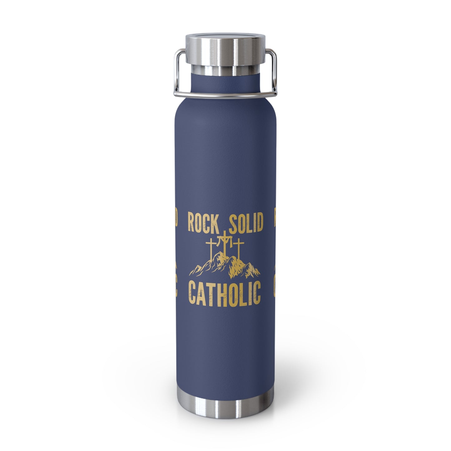 Rock Solid Catholic Copper Vacuum Insulated Bottle, 22oz