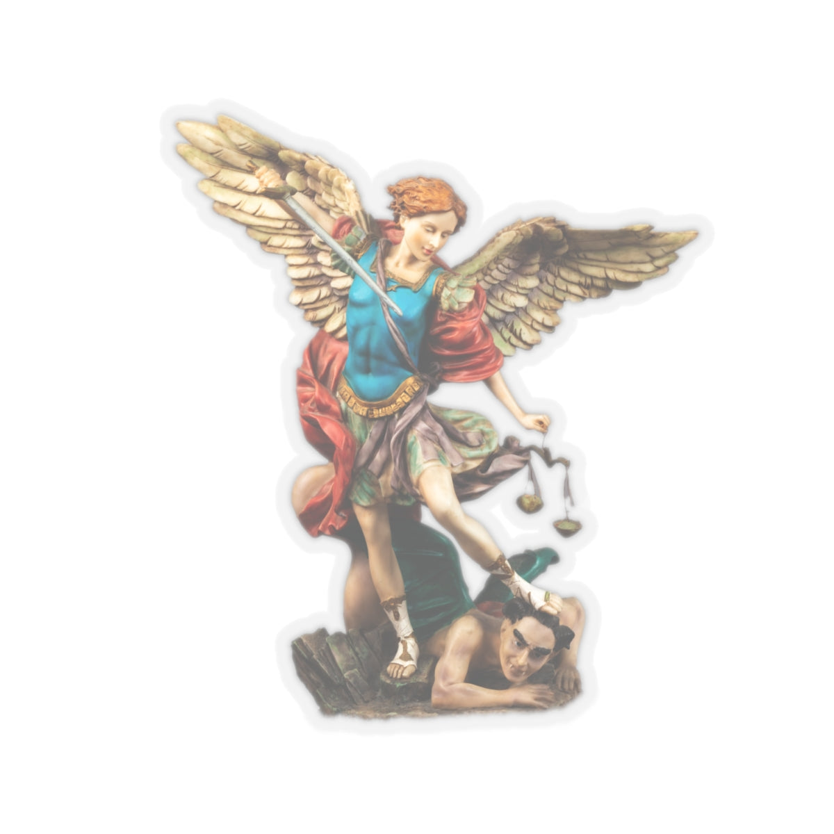 St Michael Archangel (colour) Kiss-Cut Stickers