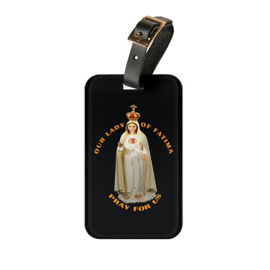 Our Lady of Fatima Pray for Us Luggage Tag