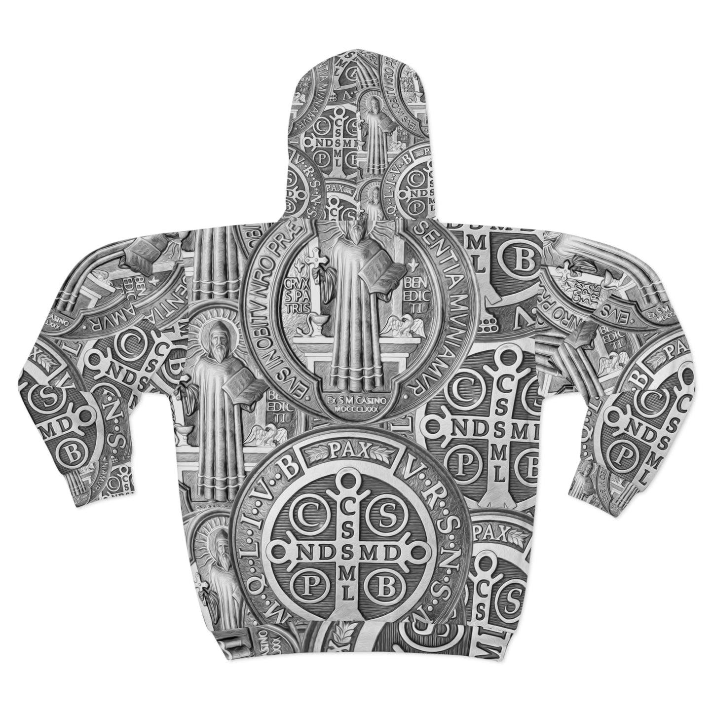 St Benedict Medal Men's Zip Hoodie