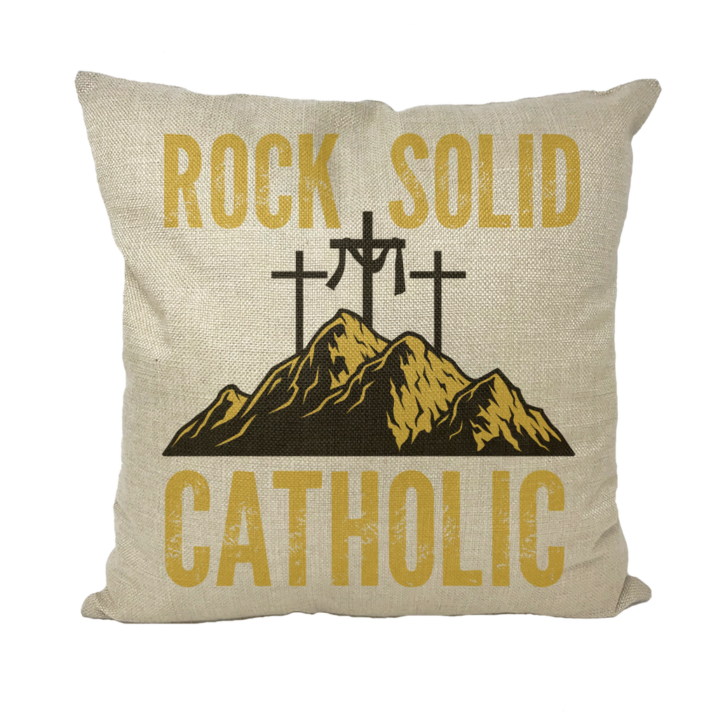 Rock Solid Catholic Throw Pillows