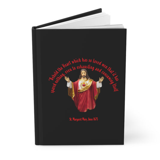 Sacred Heart of Jesus - St Margaret Mary,1675Hardcover Journal Matte