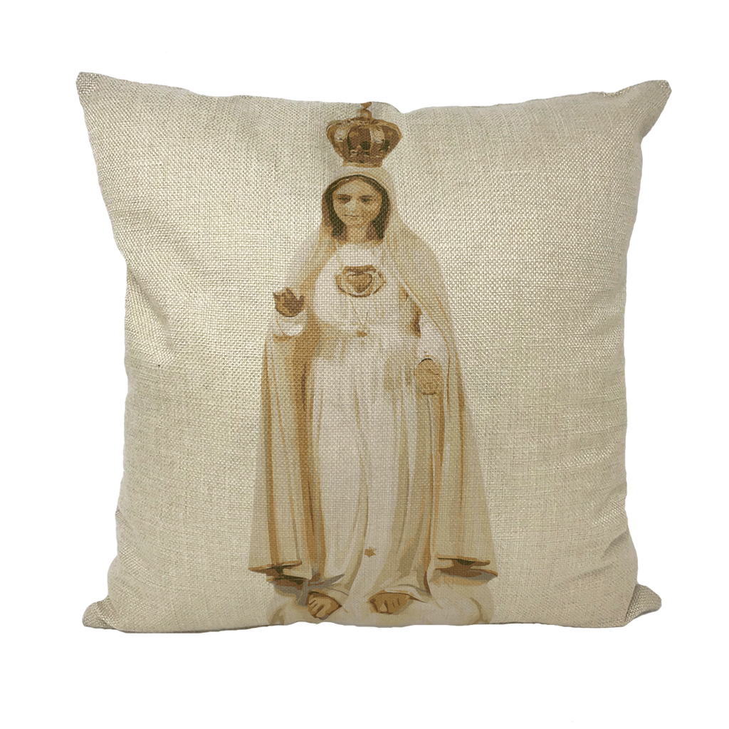 Our Lady of Fatima Throw Pillow with Insert