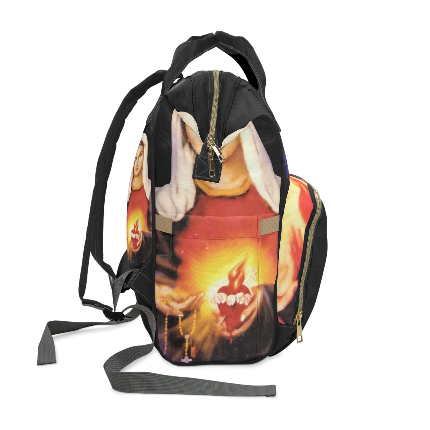 Sacred Heart of Jesus | Immaculate Heart of Mary Multifunctional Diaper Backpack