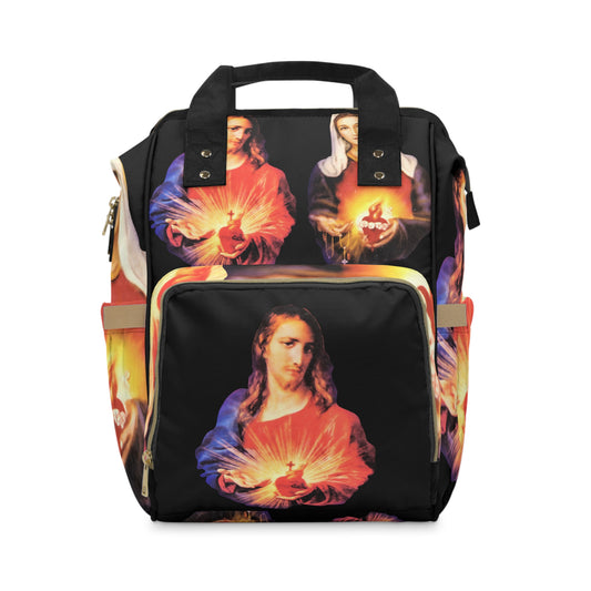 Sacred Heart of Jesus | Immaculate Heart of Mary Multifunctional Diaper Backpack