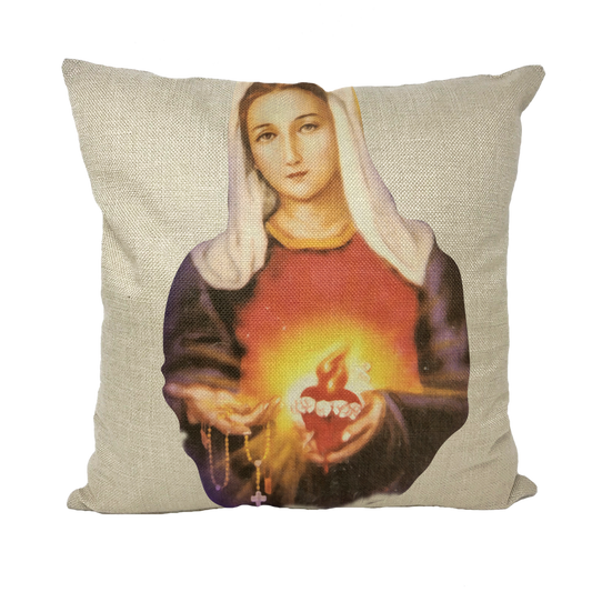 Immaculate Heart of Mary Throw Pillows