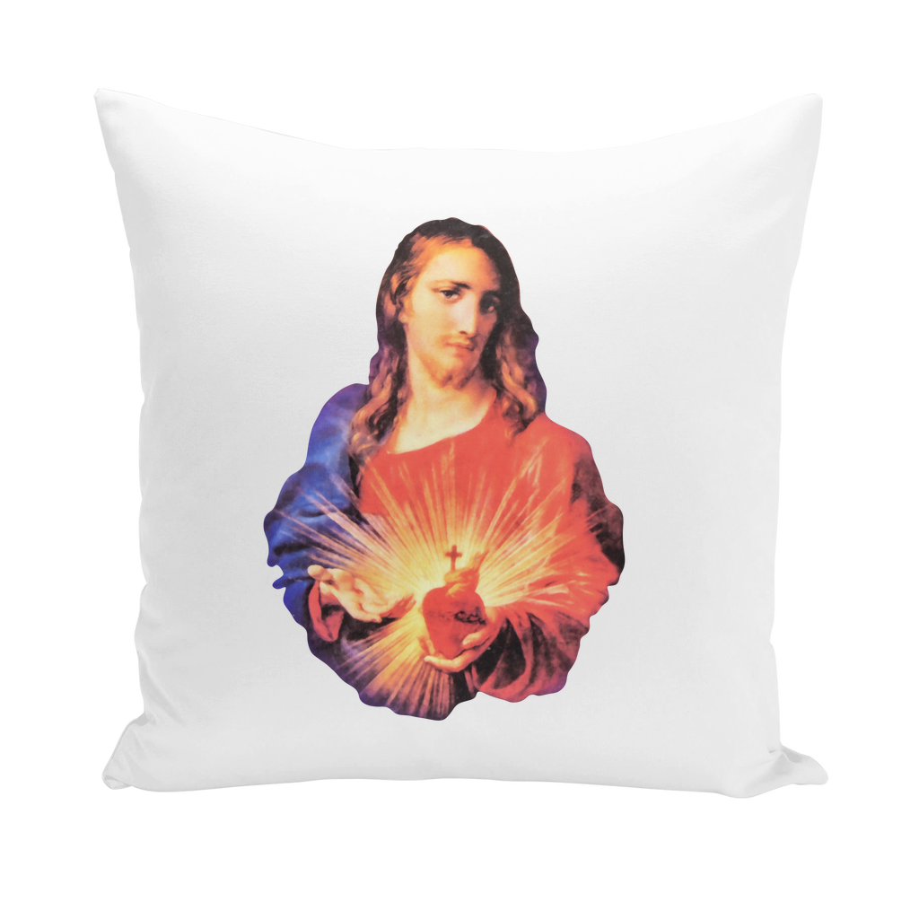 Sacred Heart of Jesus Throw Pillows