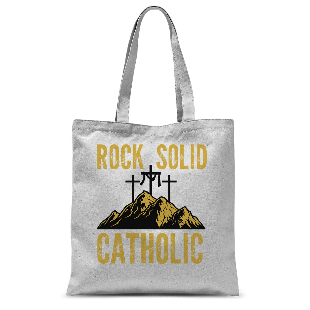 Rock Solid Catholic Classic Sublimation Tote Bag
