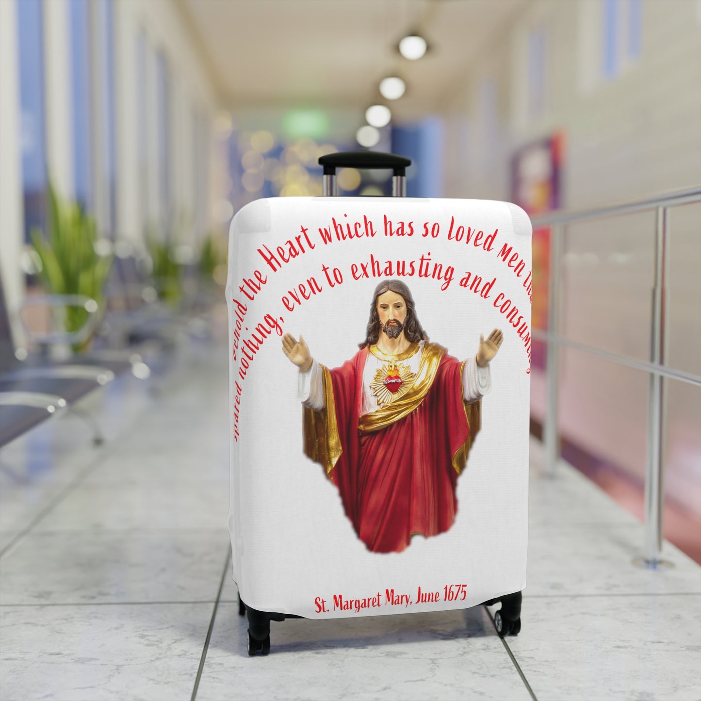 Sacred Heart of Jesus - St Margaret Mary, 1675 Luggage Cover