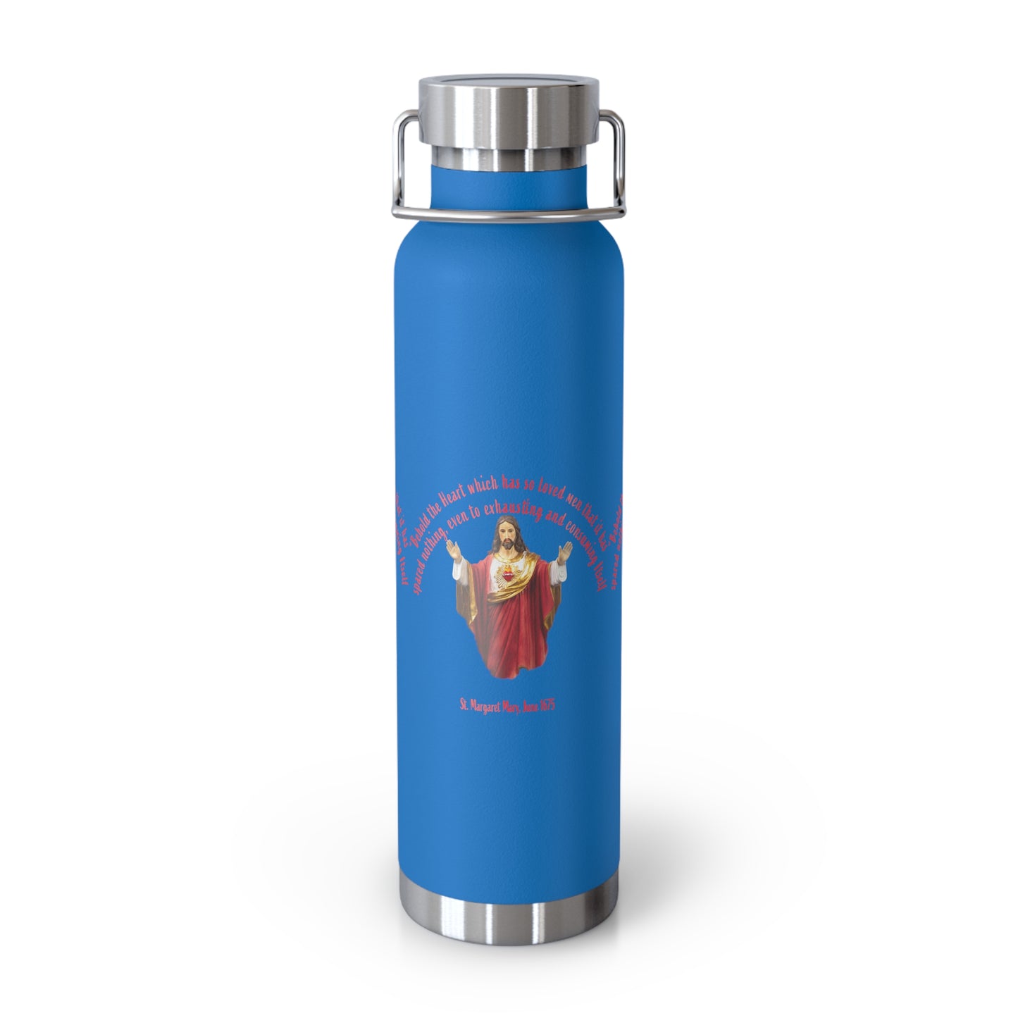 Sacred Heart of Jesus - St Margaret Mary, 1675 Copper Vacuum Insulated Bottle, 22oz