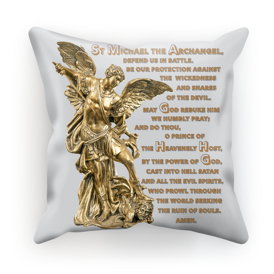 St Michael Archangel with Prayer Cushion Cover