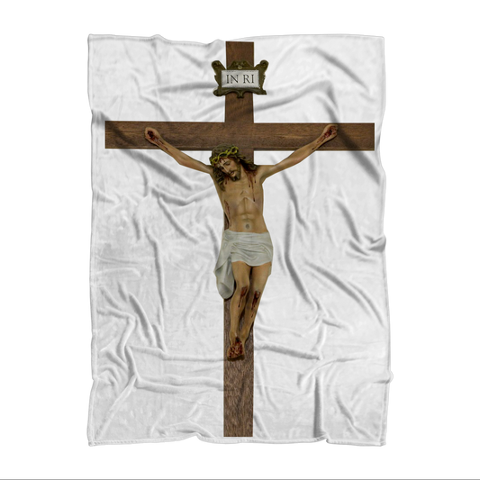 Jesus Crucified Premium Adult Blanket