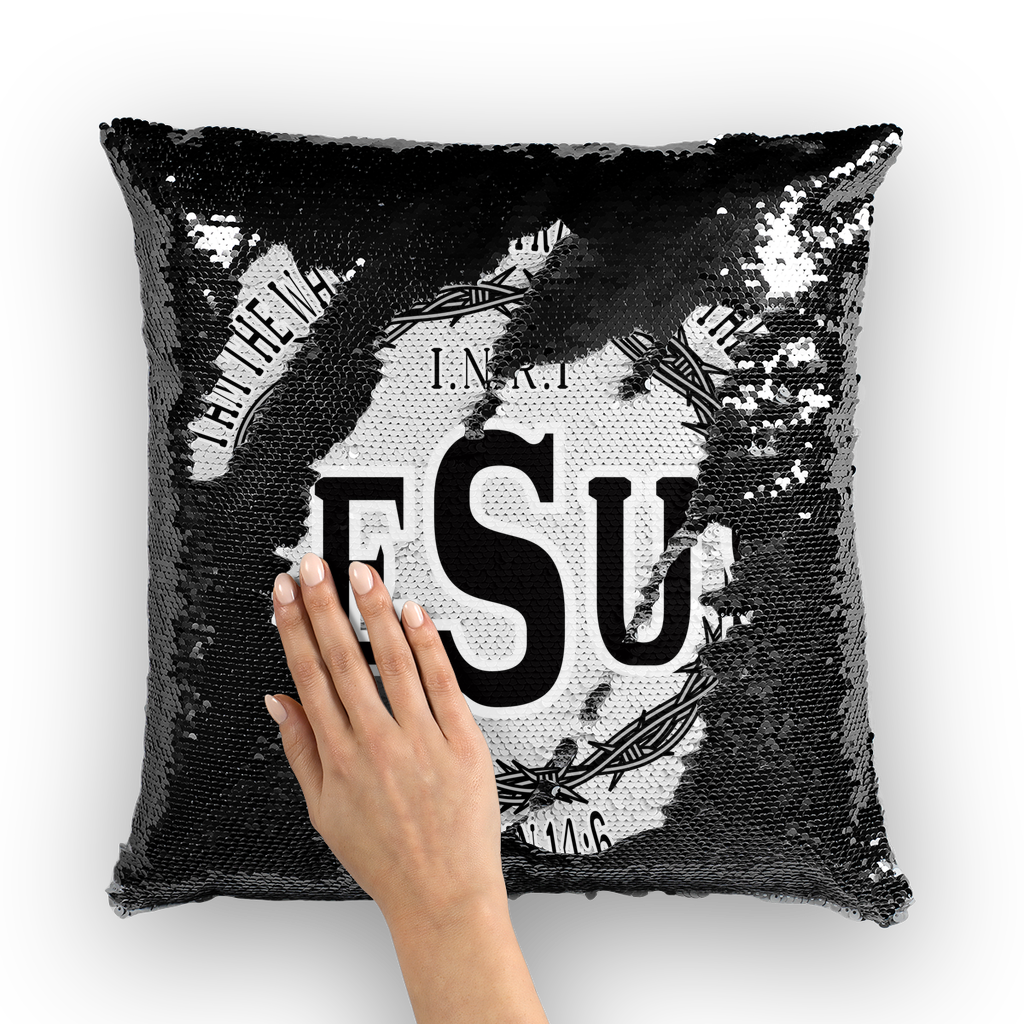 Jesus the Way Sequin Cushion Cover