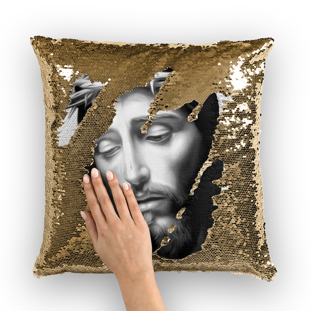 Crown of Thorns Sequin Cushion Cover