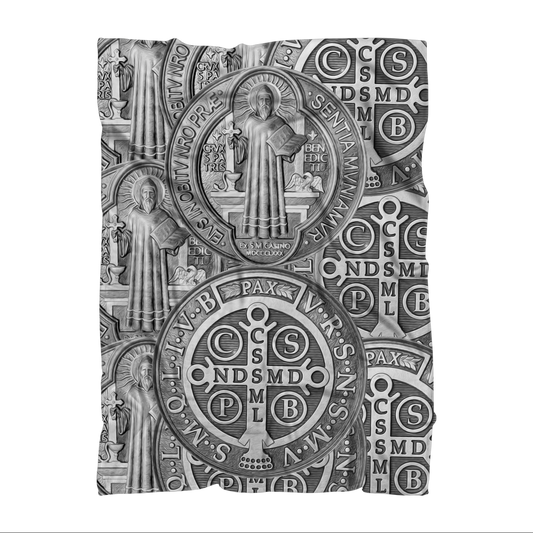 St Benedict Medal Premium Adult Blanket