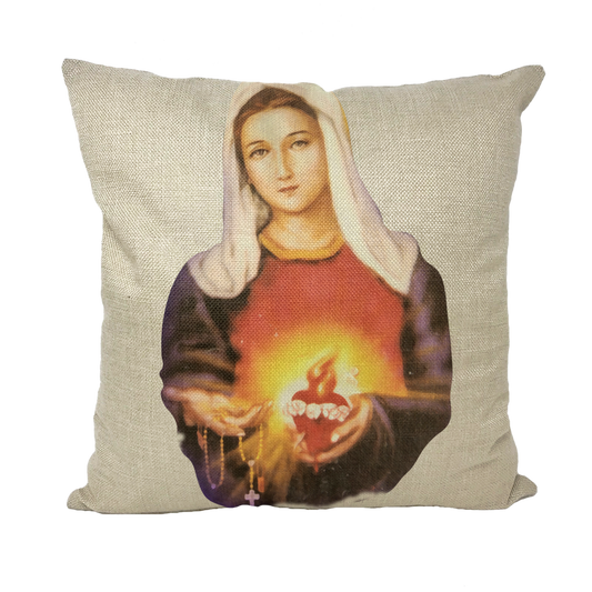 Immaculate Heart of Mary Throw Pillow with Insert
