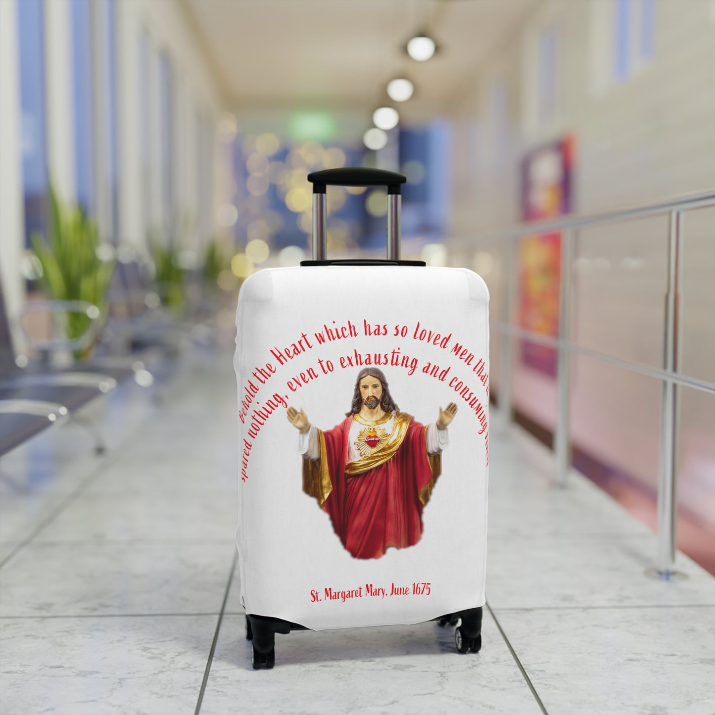 Sacred Heart of Jesus - St Margaret Mary, 1675 Luggage Cover