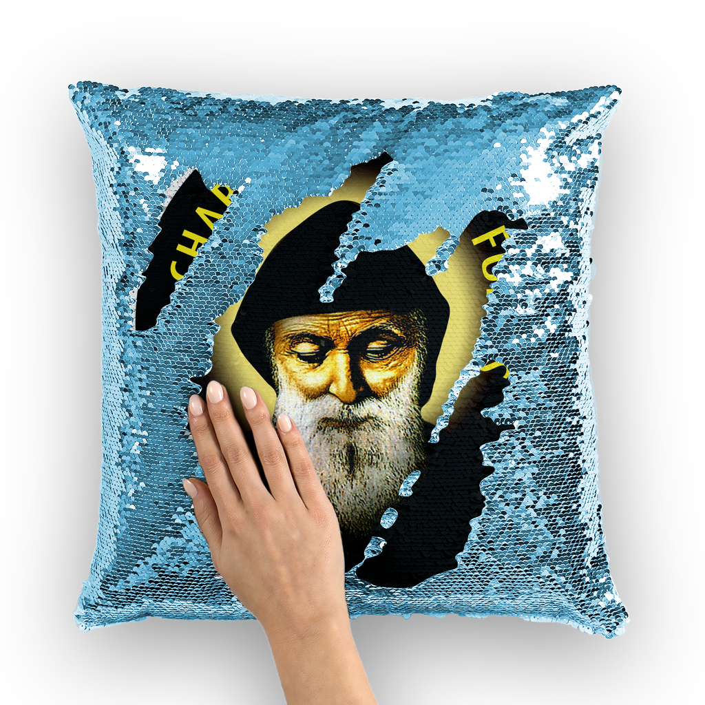 St Charbel Sequin Cushion Cover