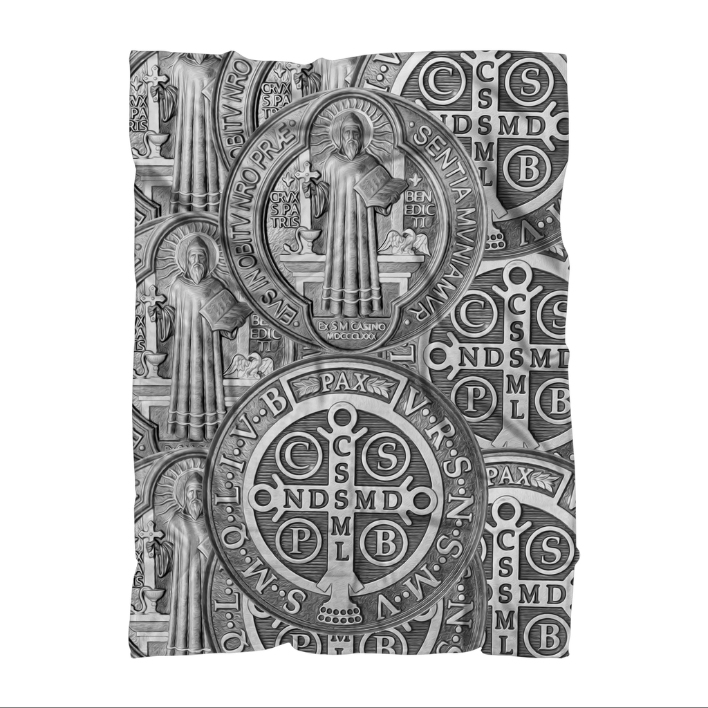 St Benedict Medal Throw Blanket