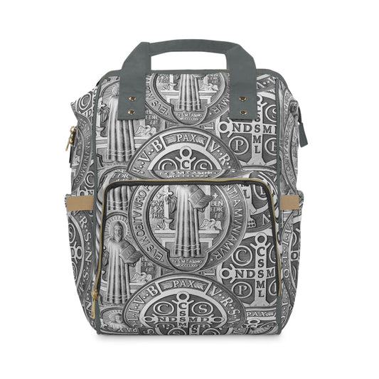 St Benedict Medal Multifunctional Diaper Backpack