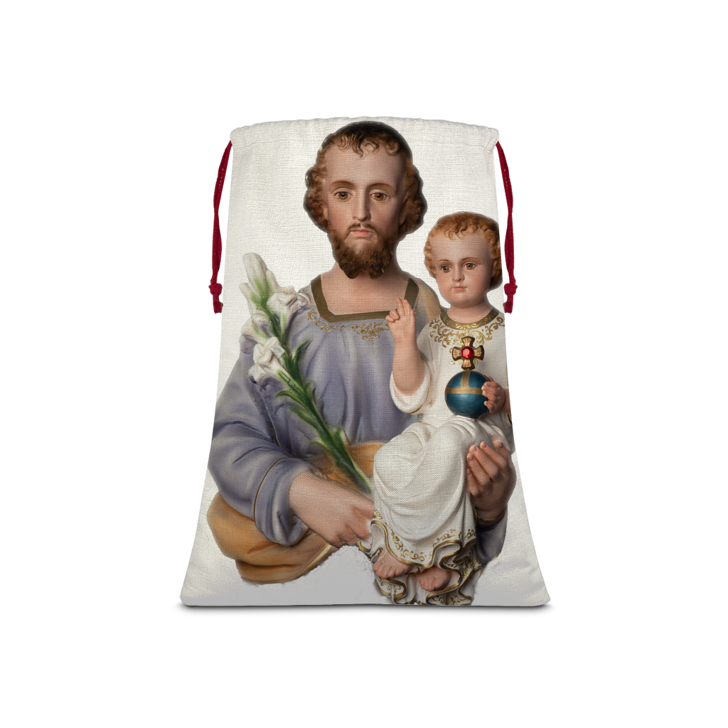 St Joseph Linen Drawstring Sack