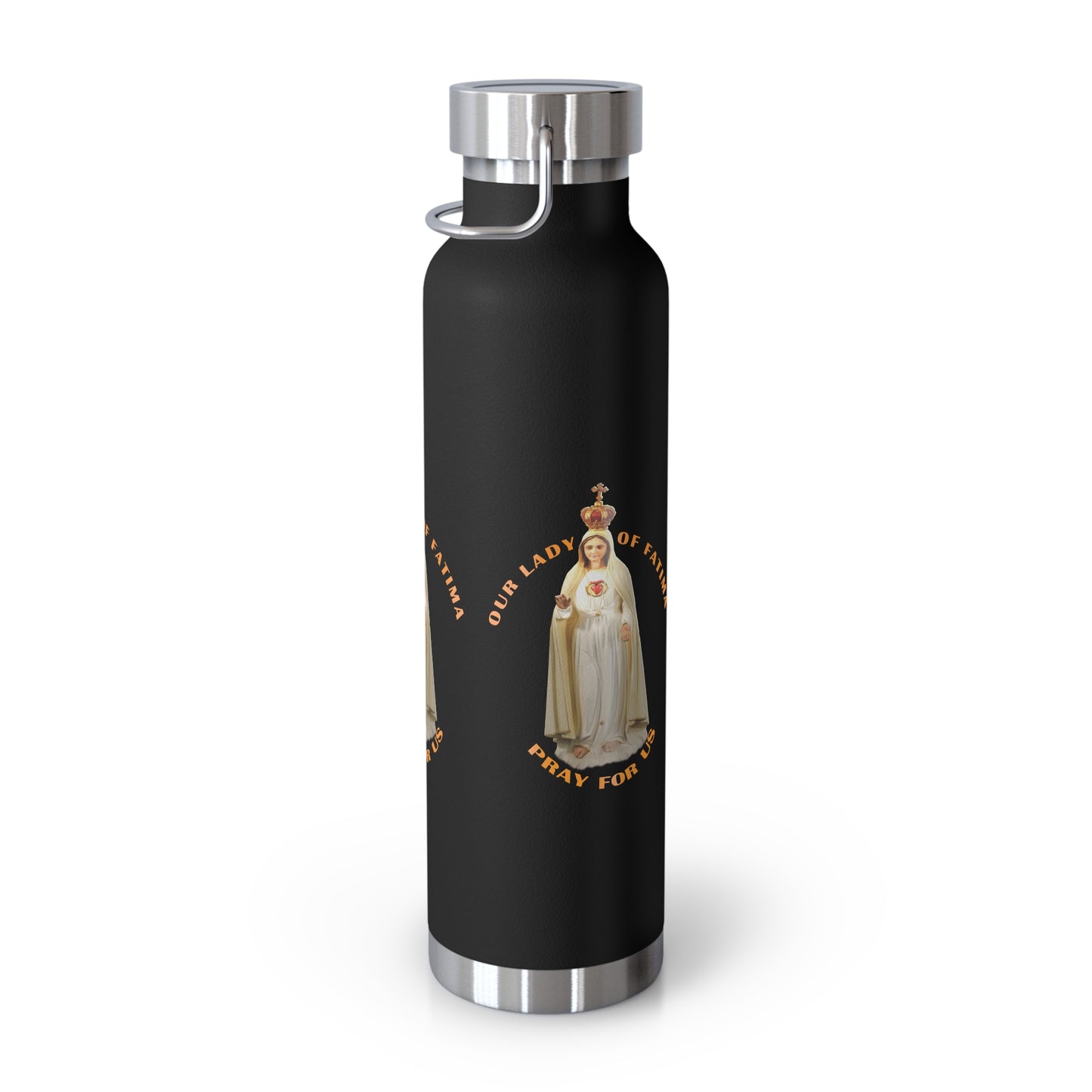 Our Lady of Fatima Pray for Us Copper Vacuum Insulated Bottle, 22oz