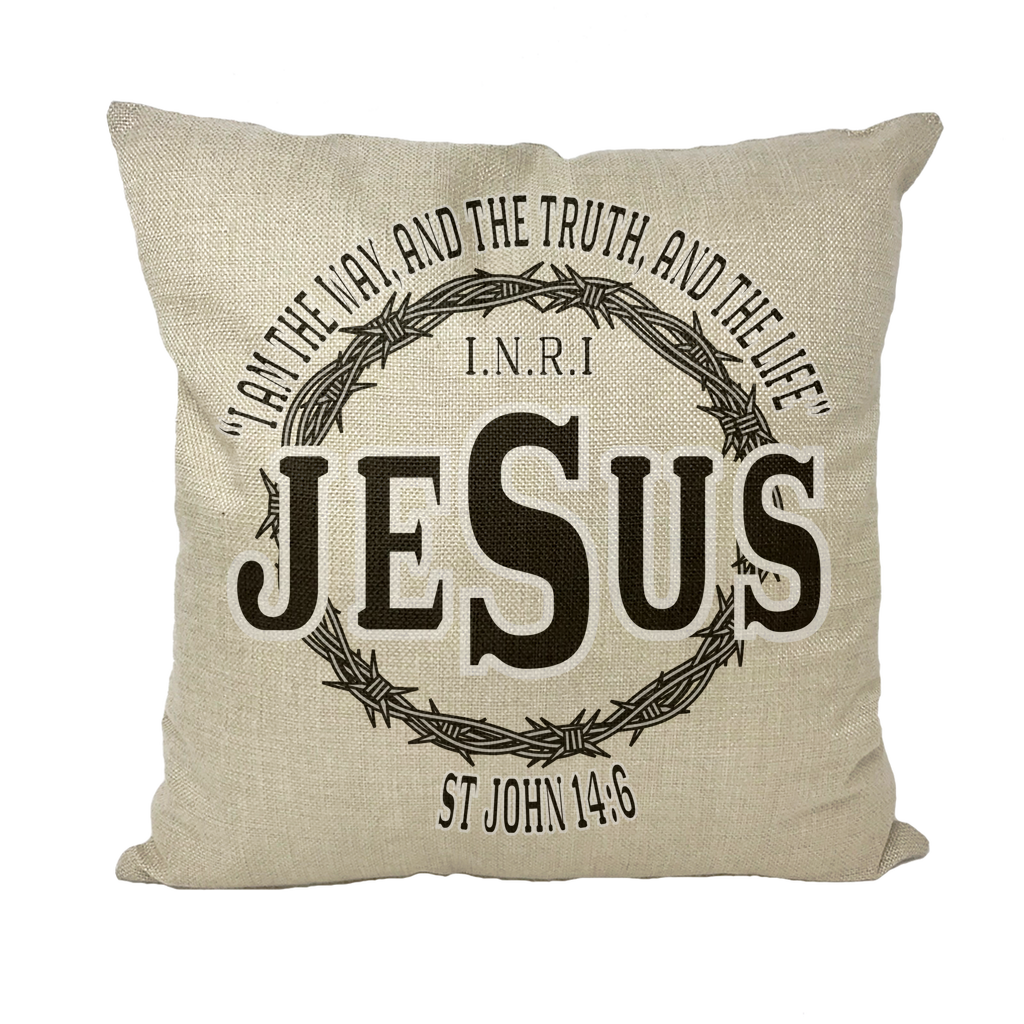 Jesus the Way Throw Pillows