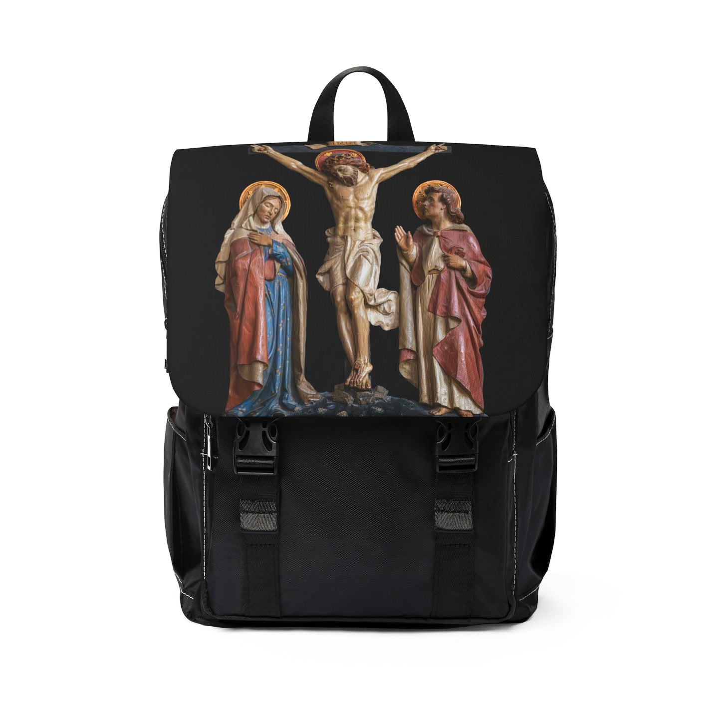 Crucifixion Scene Casual Shoulder Backpack