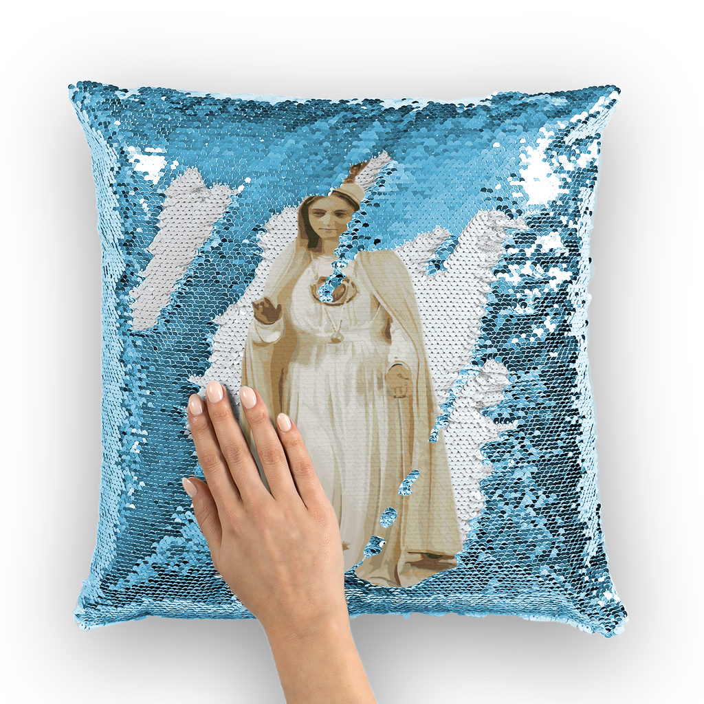 Our Lady of Fatima Sequin Cushion Cover