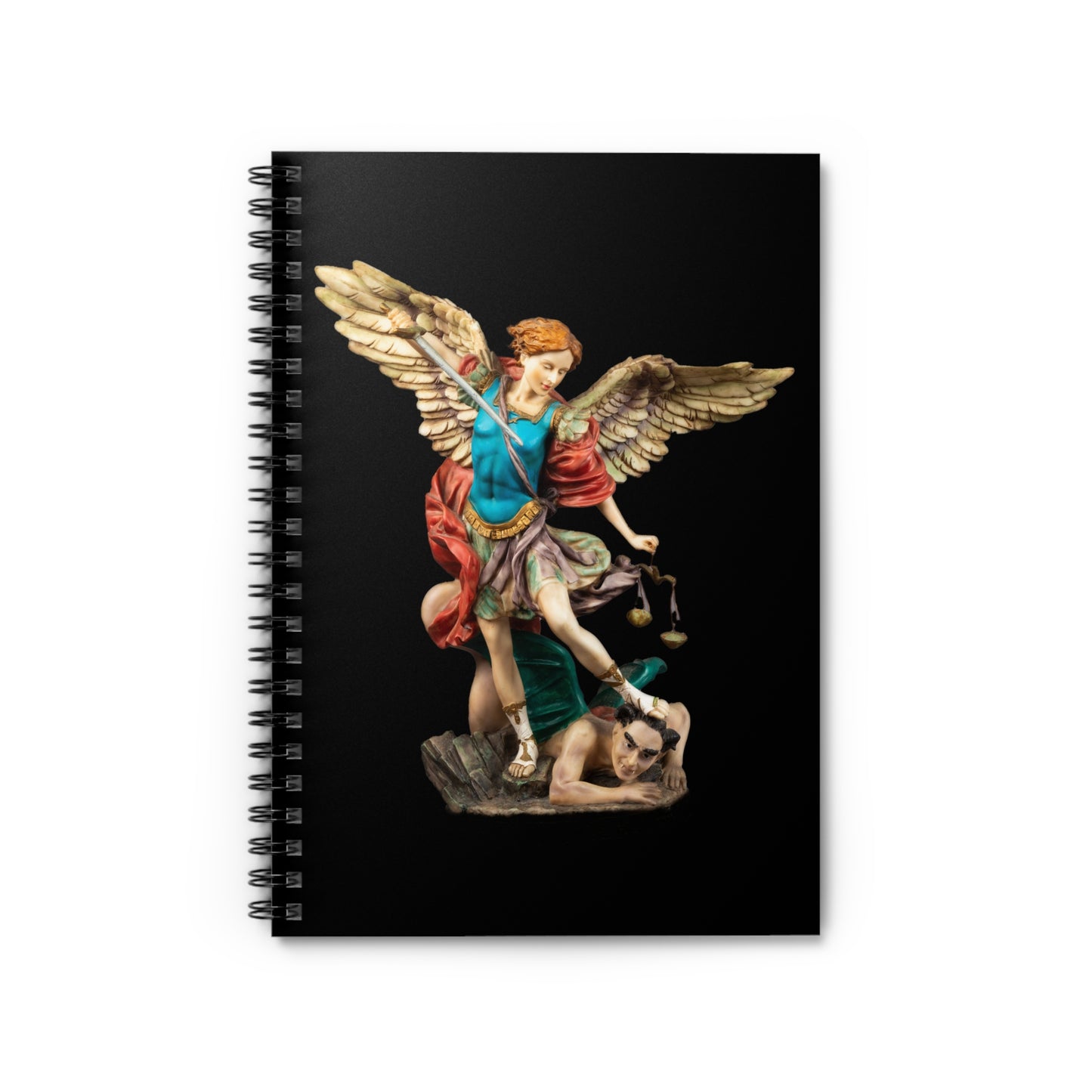 St Michael Archangel (Coloured) Spiral Notebook - Ruled Line