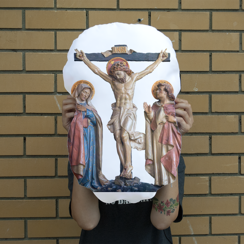 Crucifixion Scene Giant Face Cushion