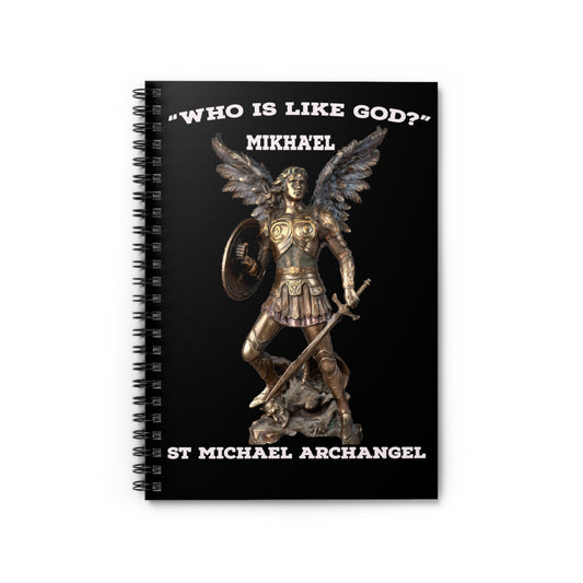 St Michael Archangel Spiral Notebook - Ruled Line