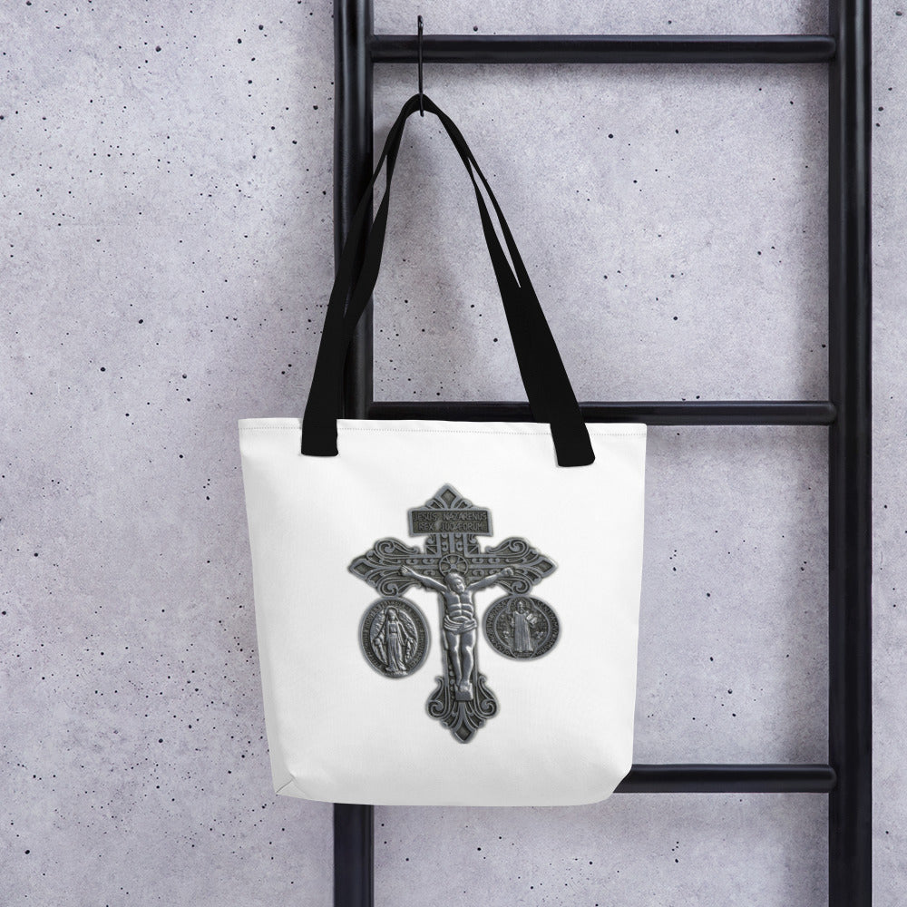 Pardon Crucifix Tote bag