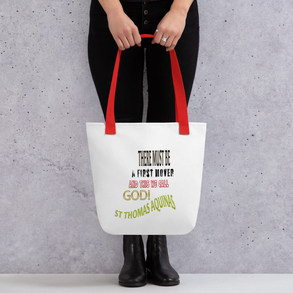 God As First Mover by St Thomas Aquinas Tote bag