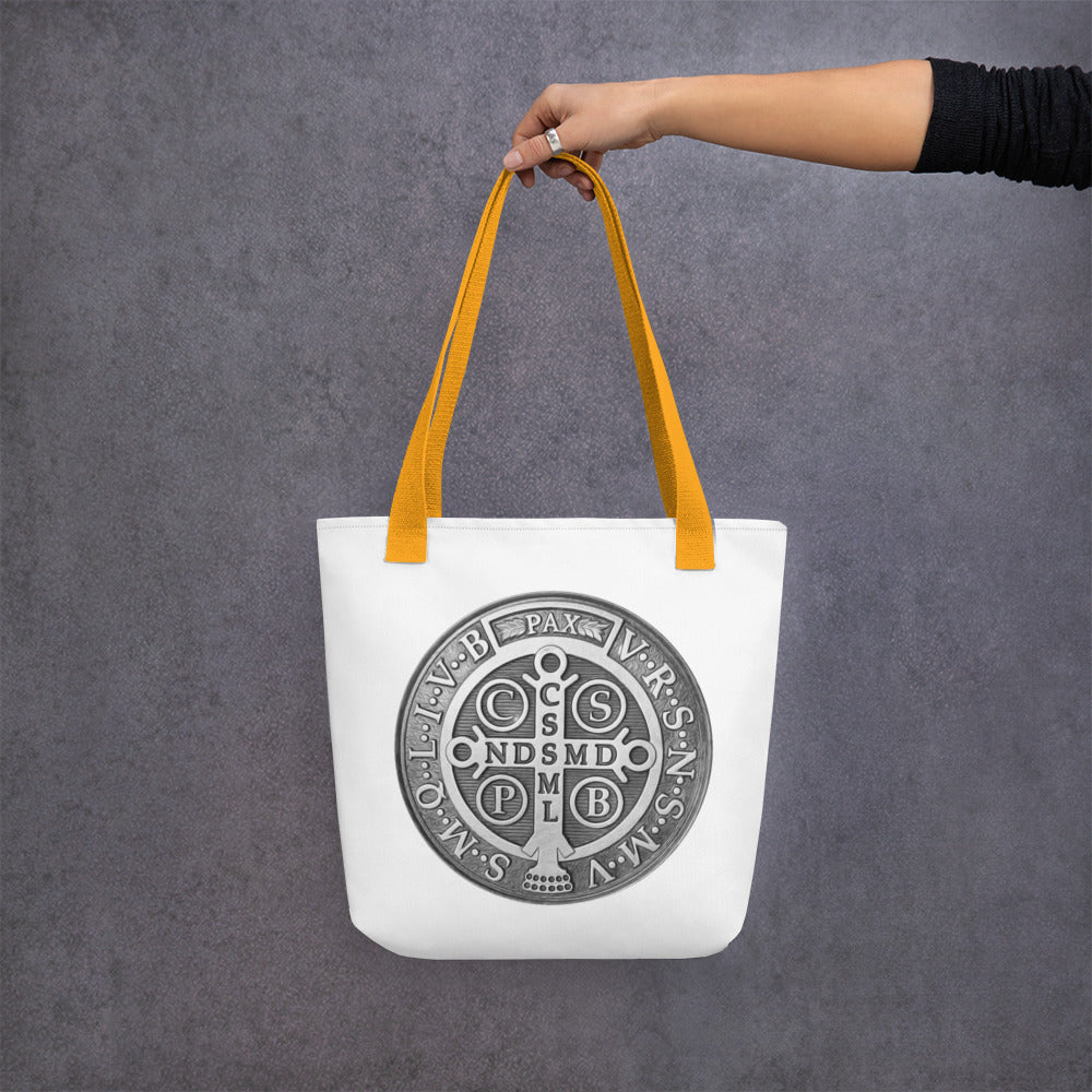 St Benedict Medal Tote bag